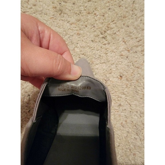 COLE HAAN GRAND OS Stiletto Ankle Boot Booties Gray Suede Leather Size 8B - Picture 6 of 7